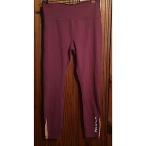 Peloton women’s high rise cropped leggings burgundy size medium